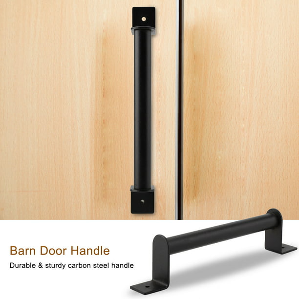 Heavy Duty Black Carbon Steel Sliding Barn Door Pull Handle Closet Gate Handle 